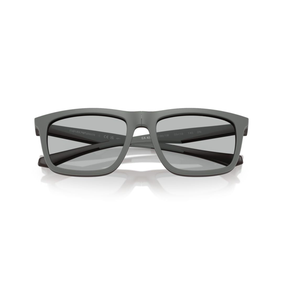 0ea4235 Matte Finish Rectangular Eyeglasses with Subtle Logo Detail