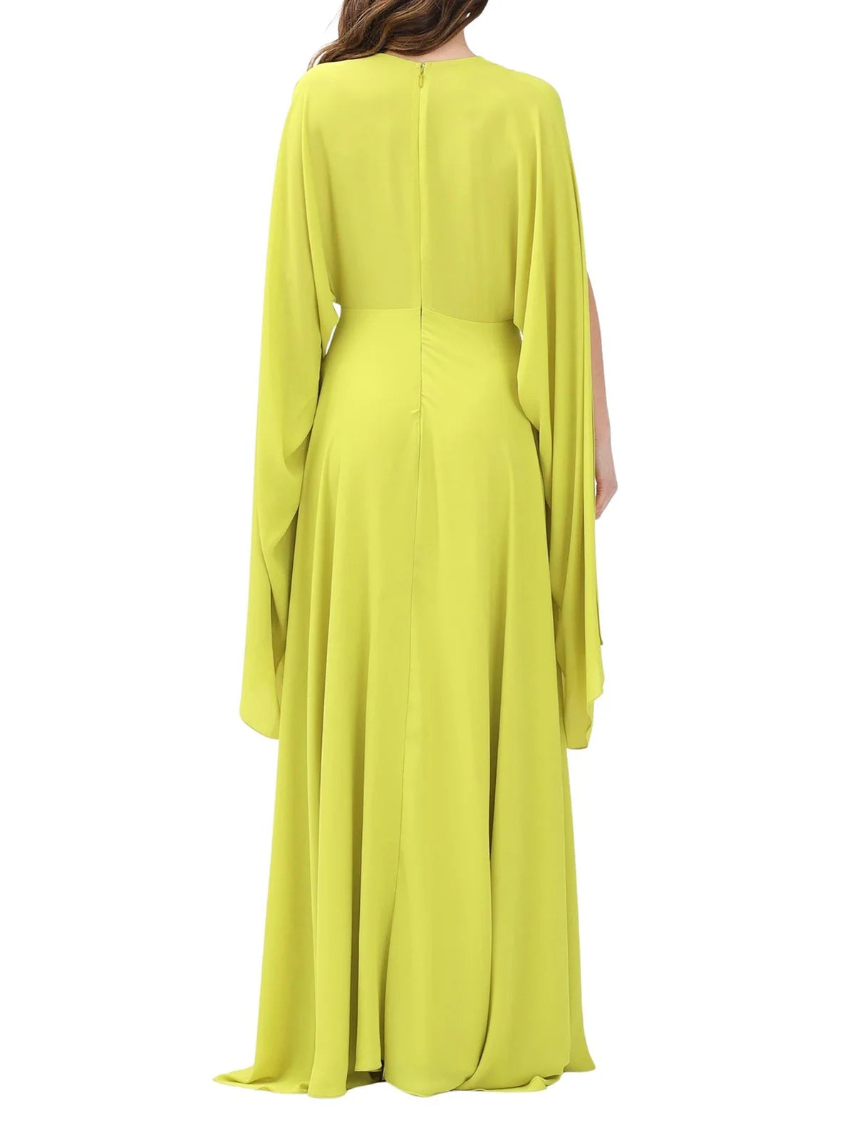 Green Angera Polyester Long Dress