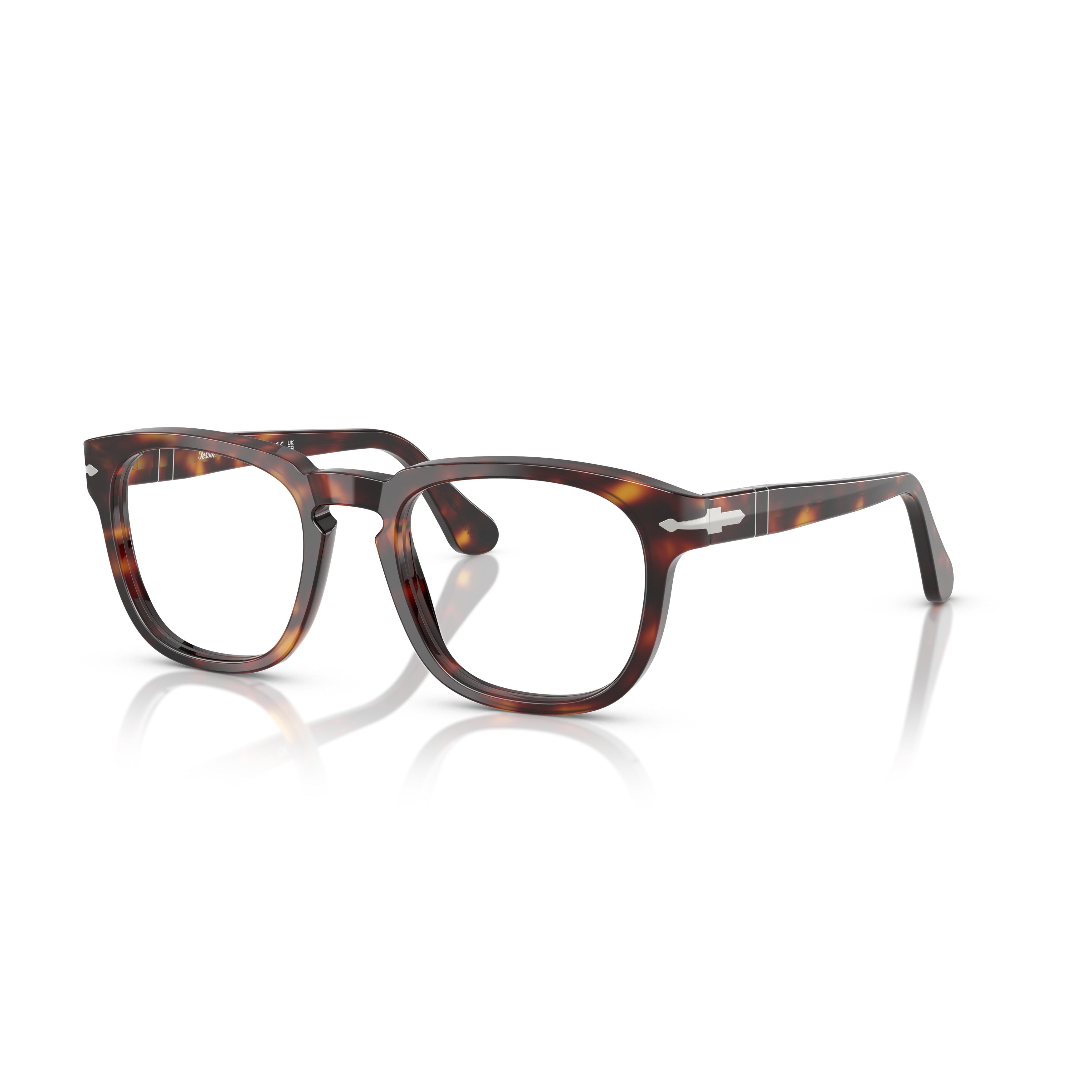0po3376v Classic Square Acetate Eyeglasses with Tortoiseshell Pattern
