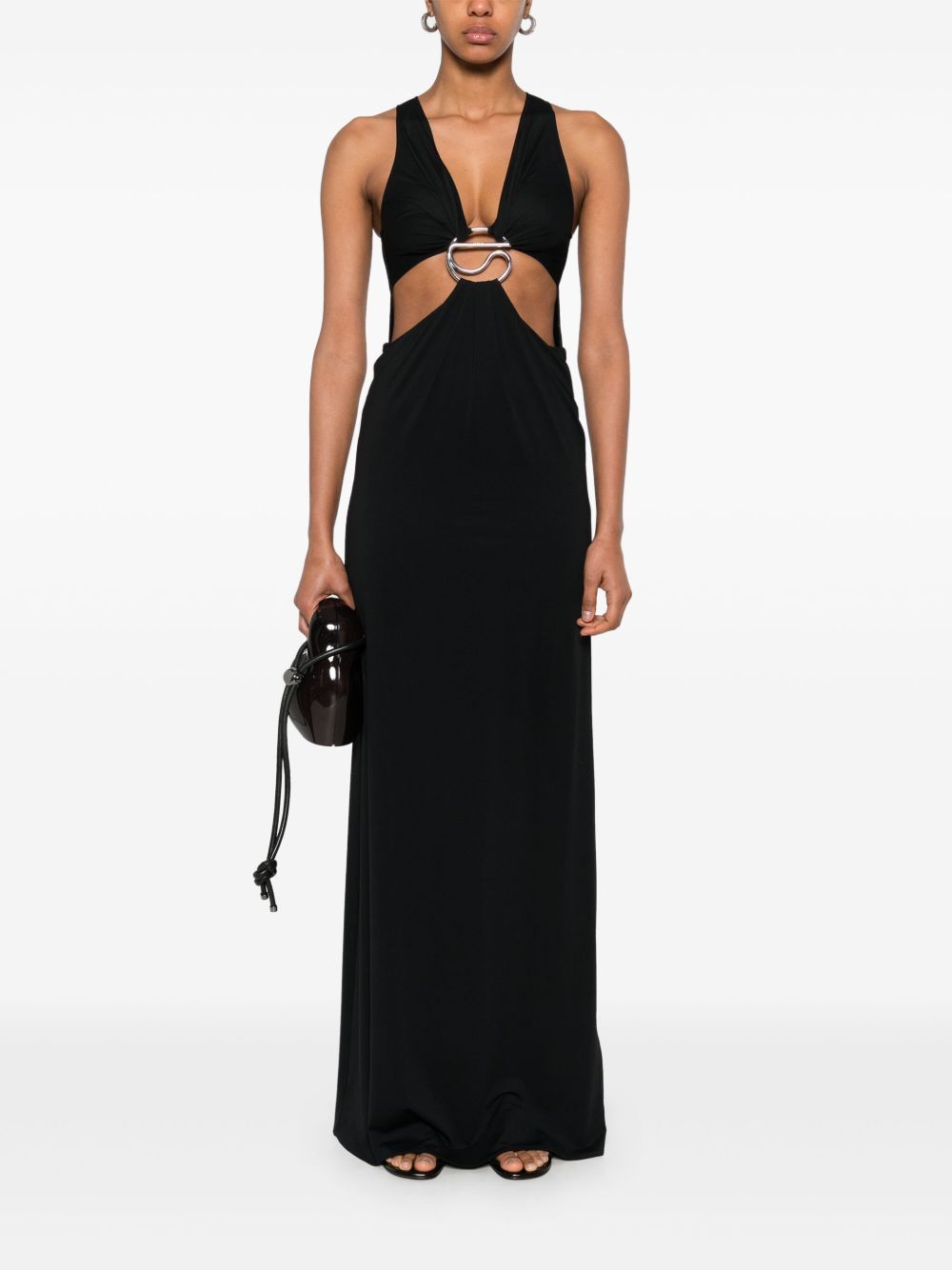 Maxi Dress with Deep V-Neckline
