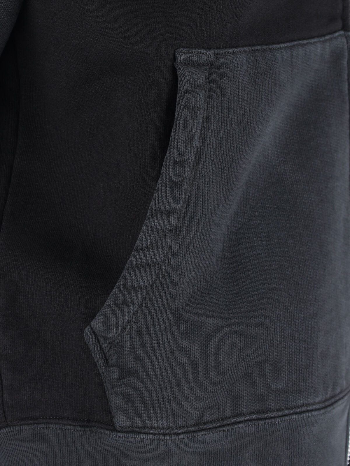 Black Zip-Up Relaxed Hoodie