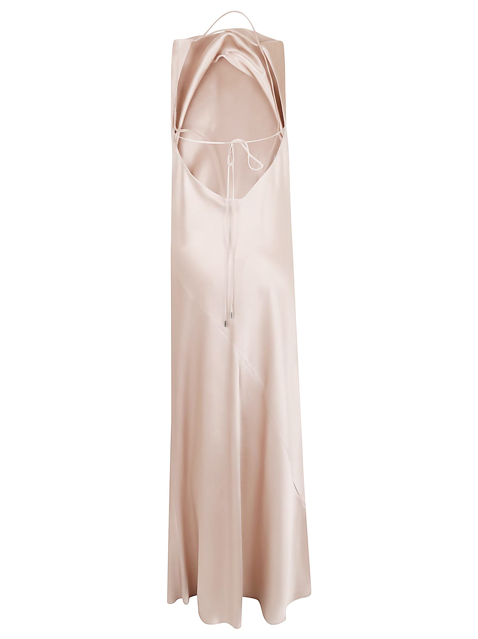 Cowl Neck Midi Dress with Spaghetti Straps