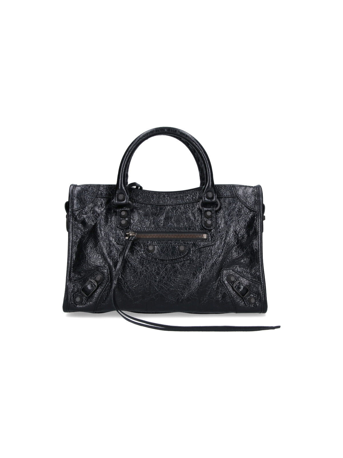 Black Textured Rectangular Braided Bag