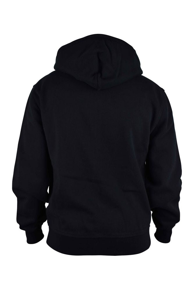 Hooded Black Cotton Vest with Embroidered Logo