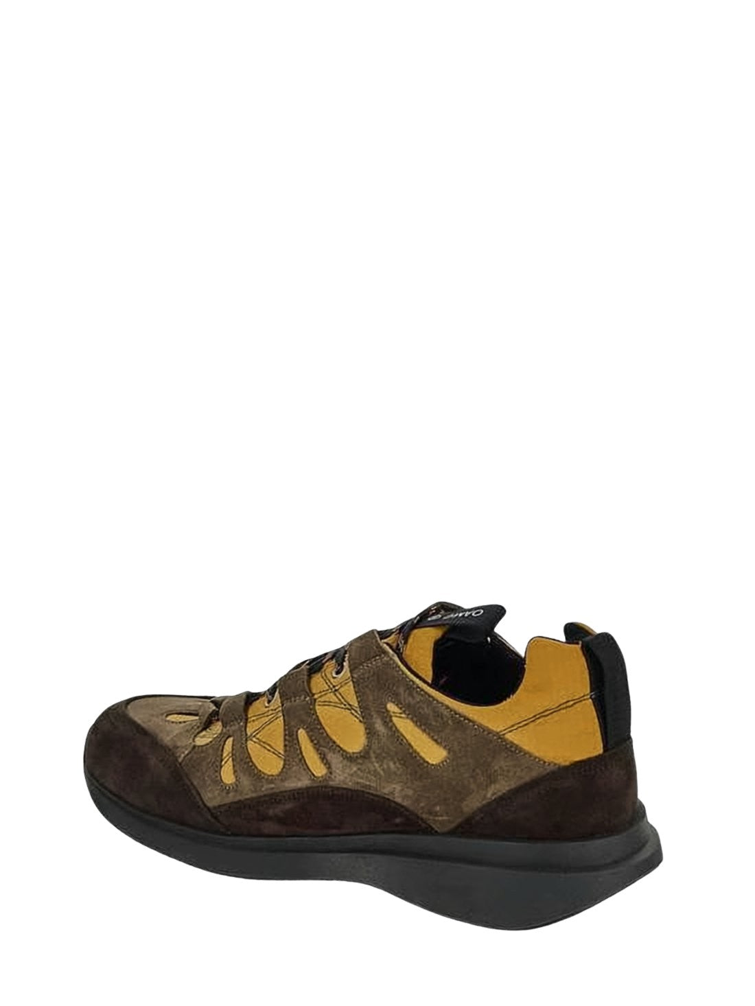 Low-Top Leather and Mesh Sneakers