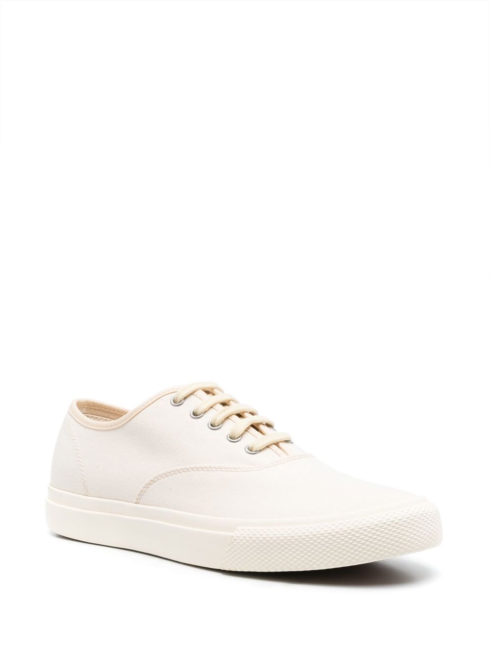Minimalist Cream Canvas Sneakers