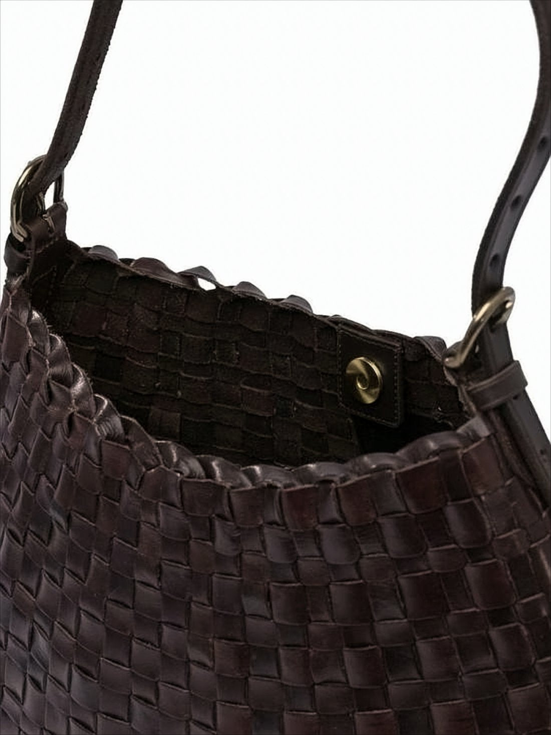 Woven Calf Leather Shoulder Bag