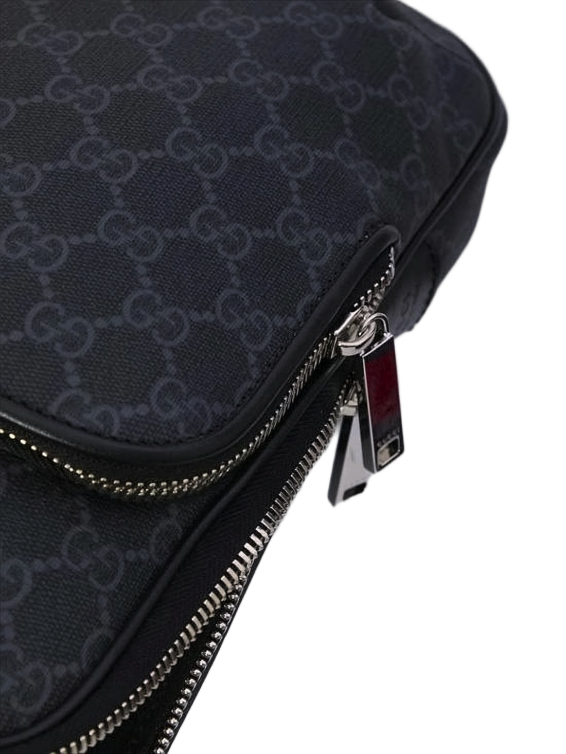 Compact Canvas Crossbody Bag with Monogram Pattern