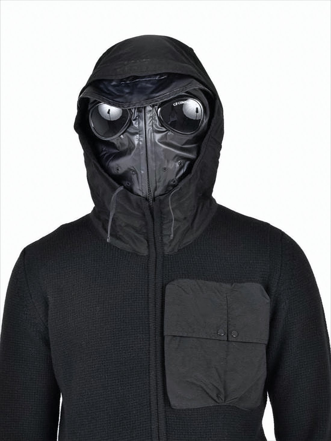 Exploratory Hooded Sweater with Integrated Goggles