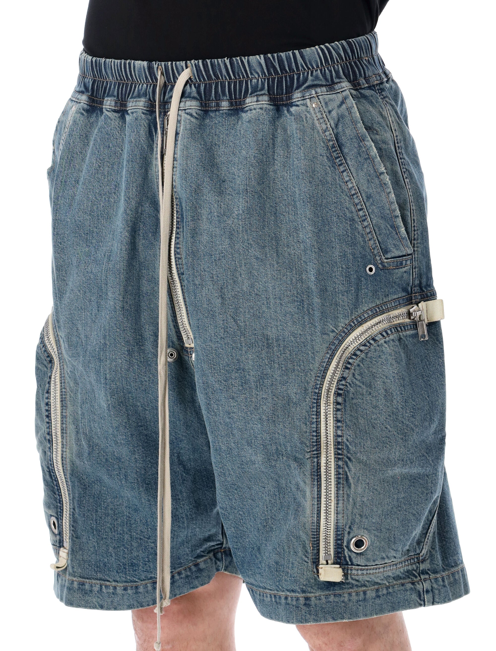 Indigo Denim Bauhaus Pods Cargo Shorts