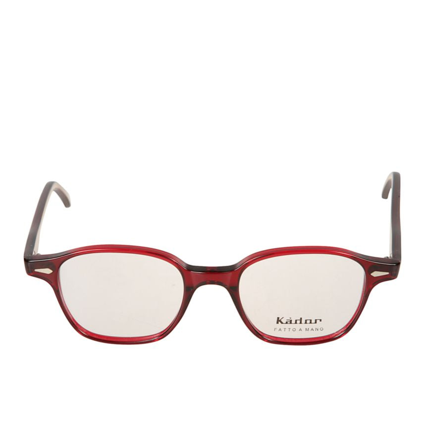 Quadro Translucent Deep Red Rectangular Frame Eyeglasses