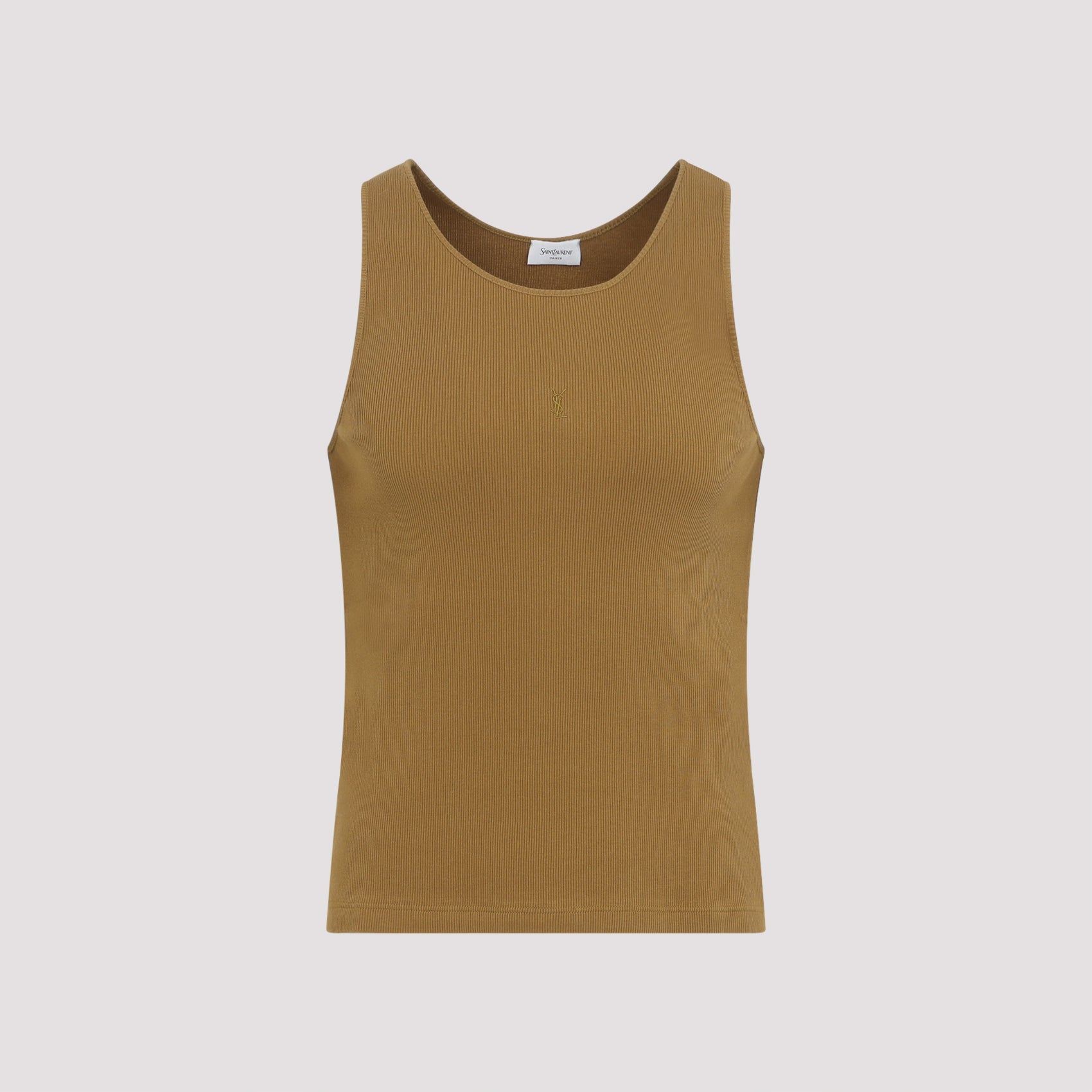 Brown Cotton Tank Top