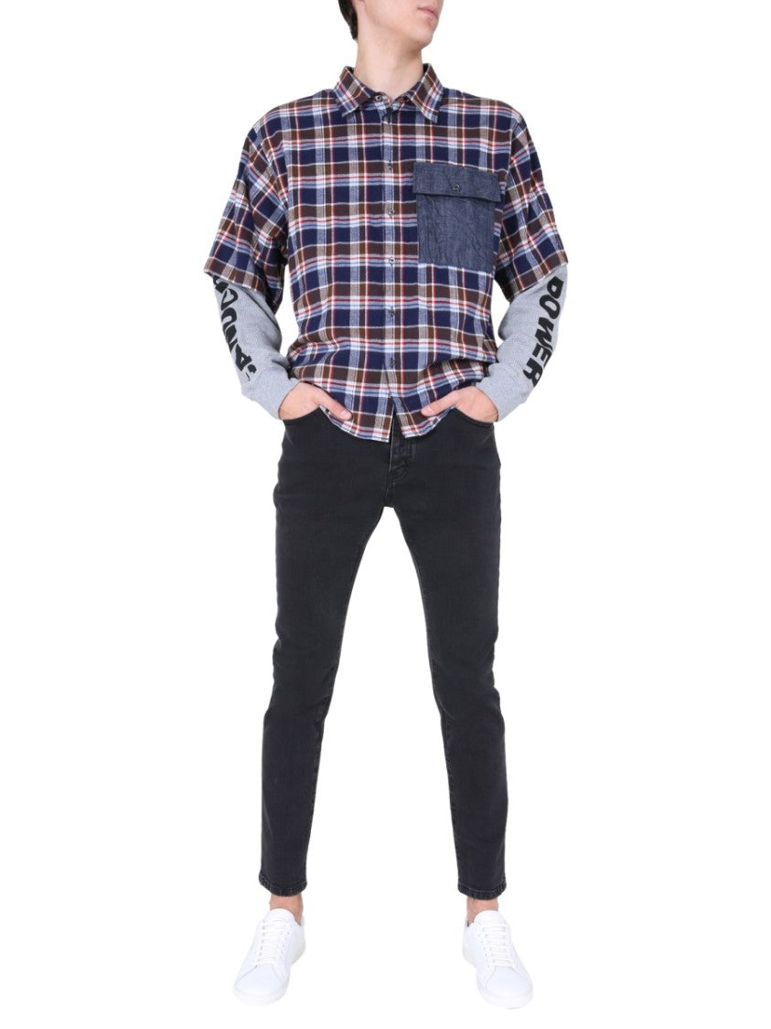 Double-Sleeve Casual Shirt With Classic Collar