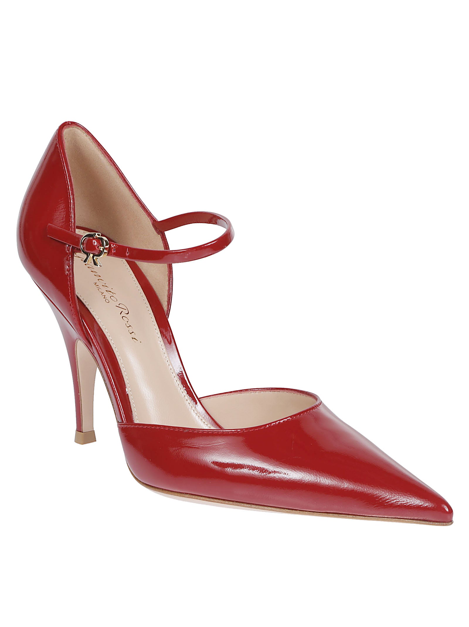 G41019 Nuit Glossy Finish Pointed-Toe Pumps