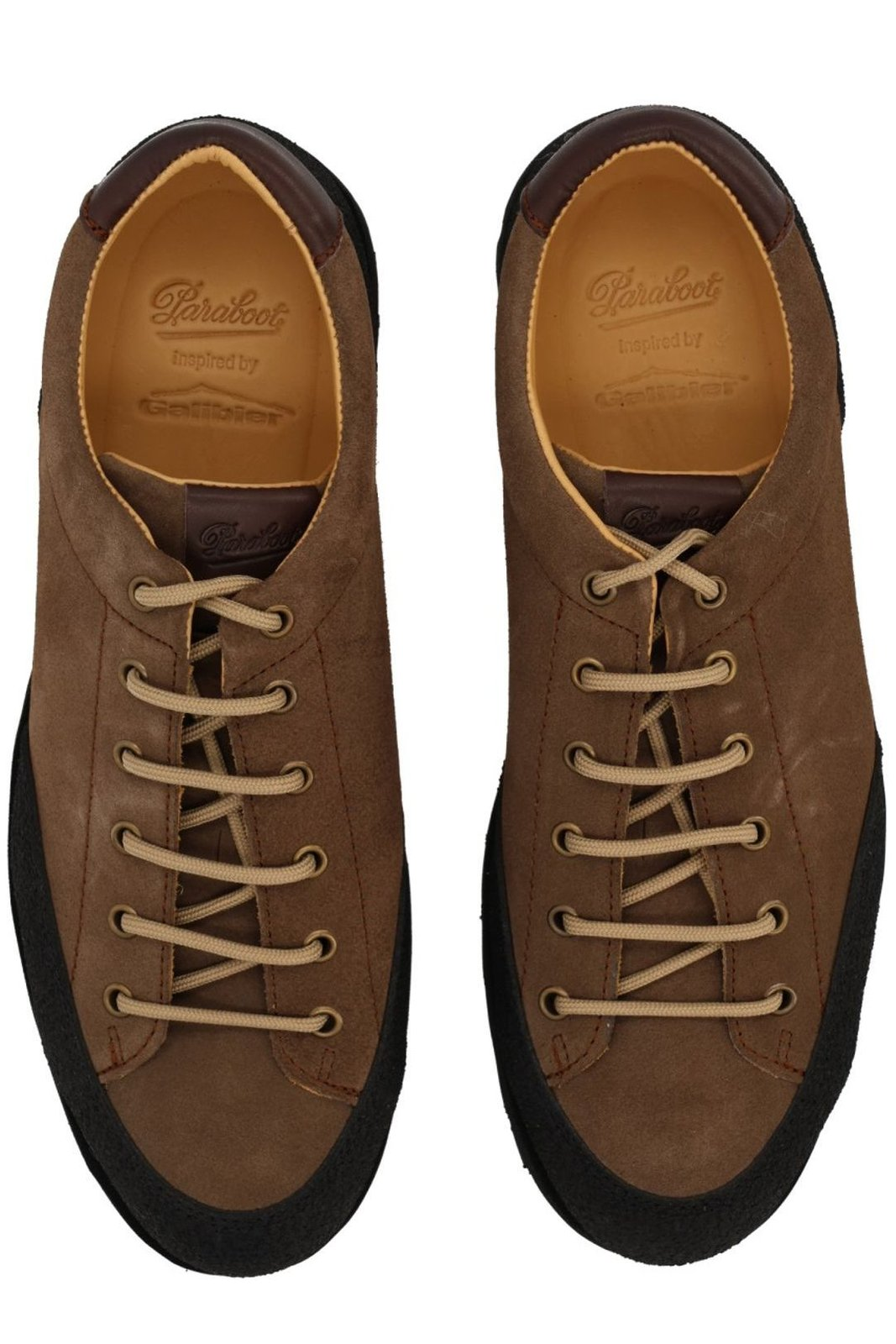 Suede Brown Loafers with Textured Accents