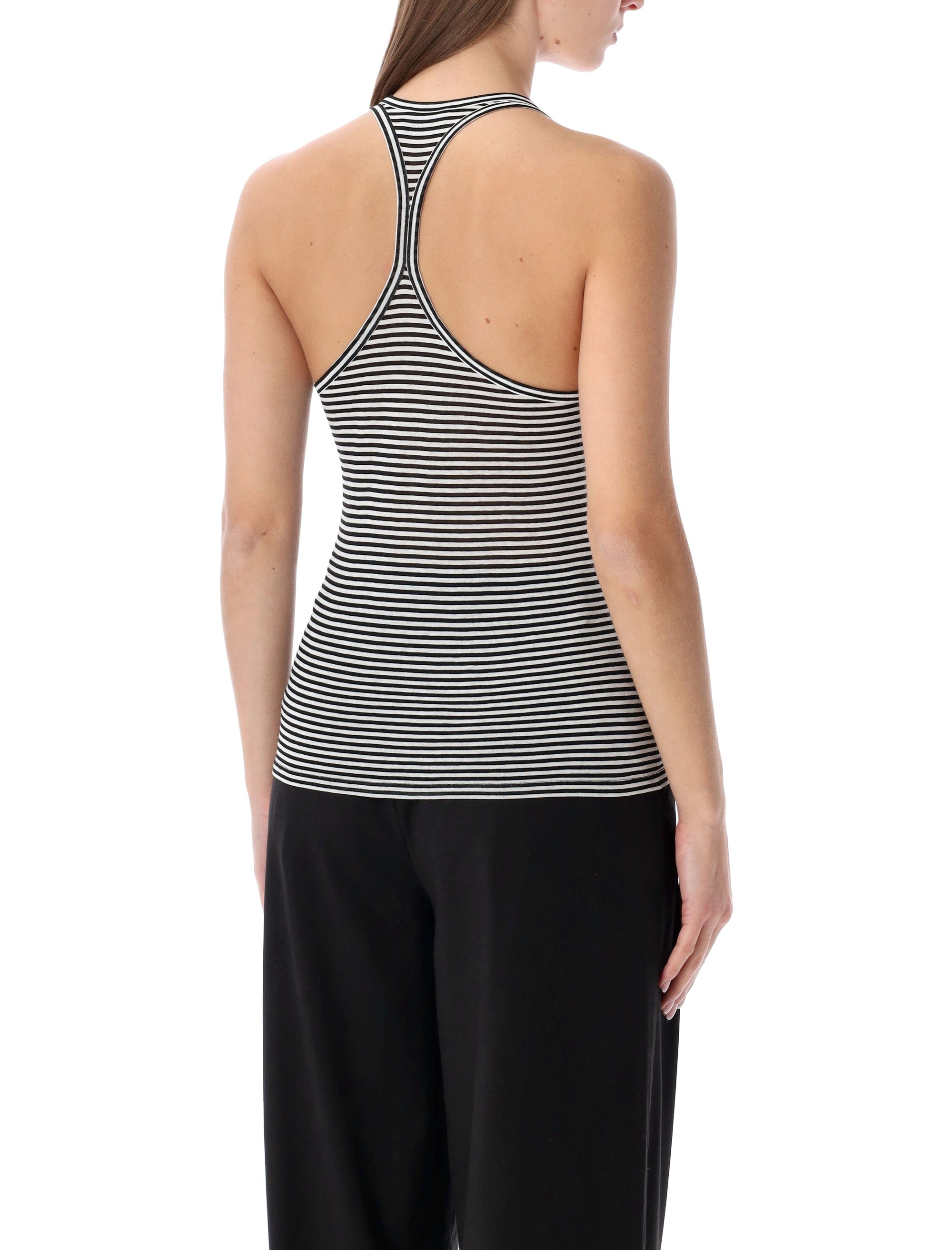Striped Viscose Racerback Top