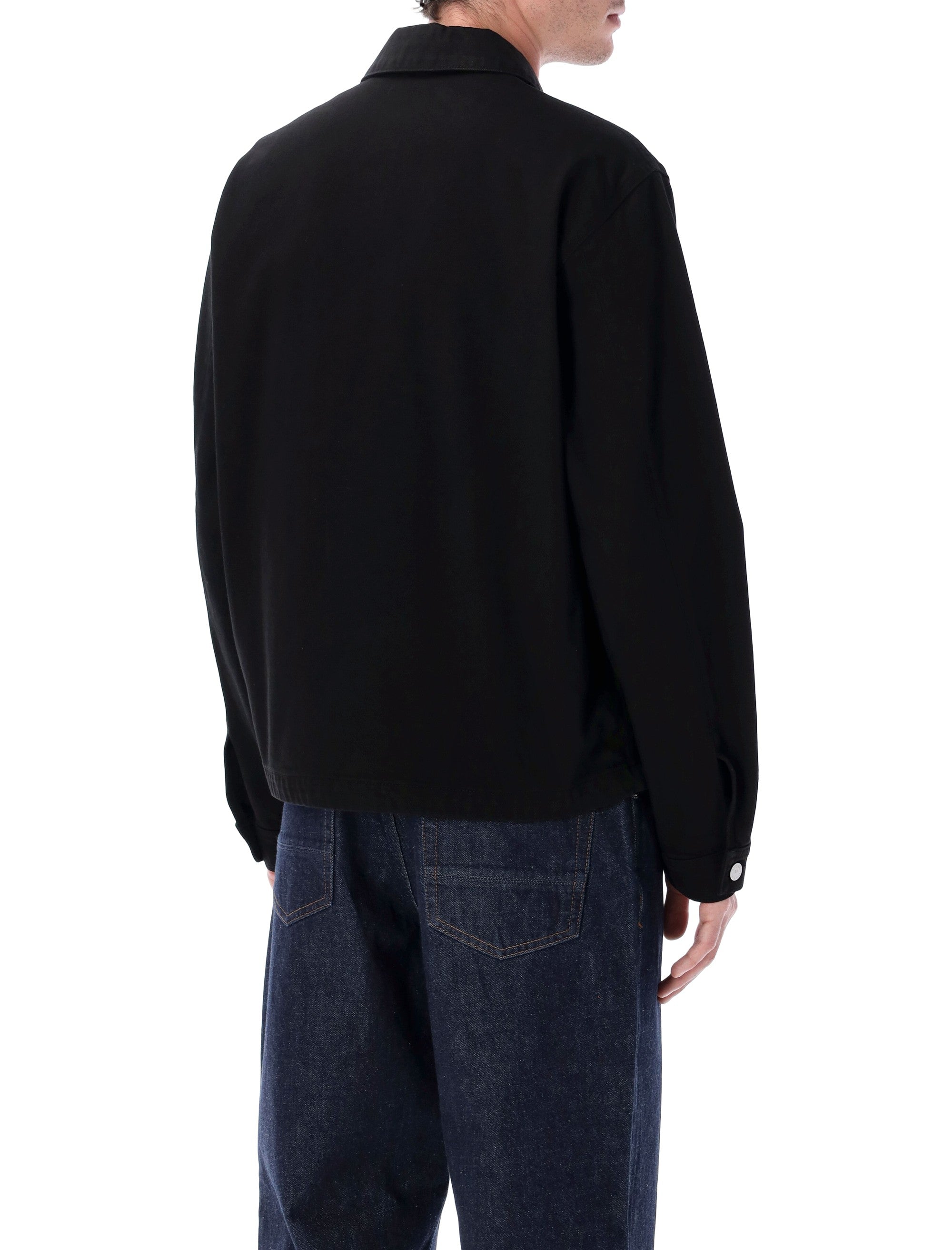 Polypropylene Denim-Rinsed Coach Jacket