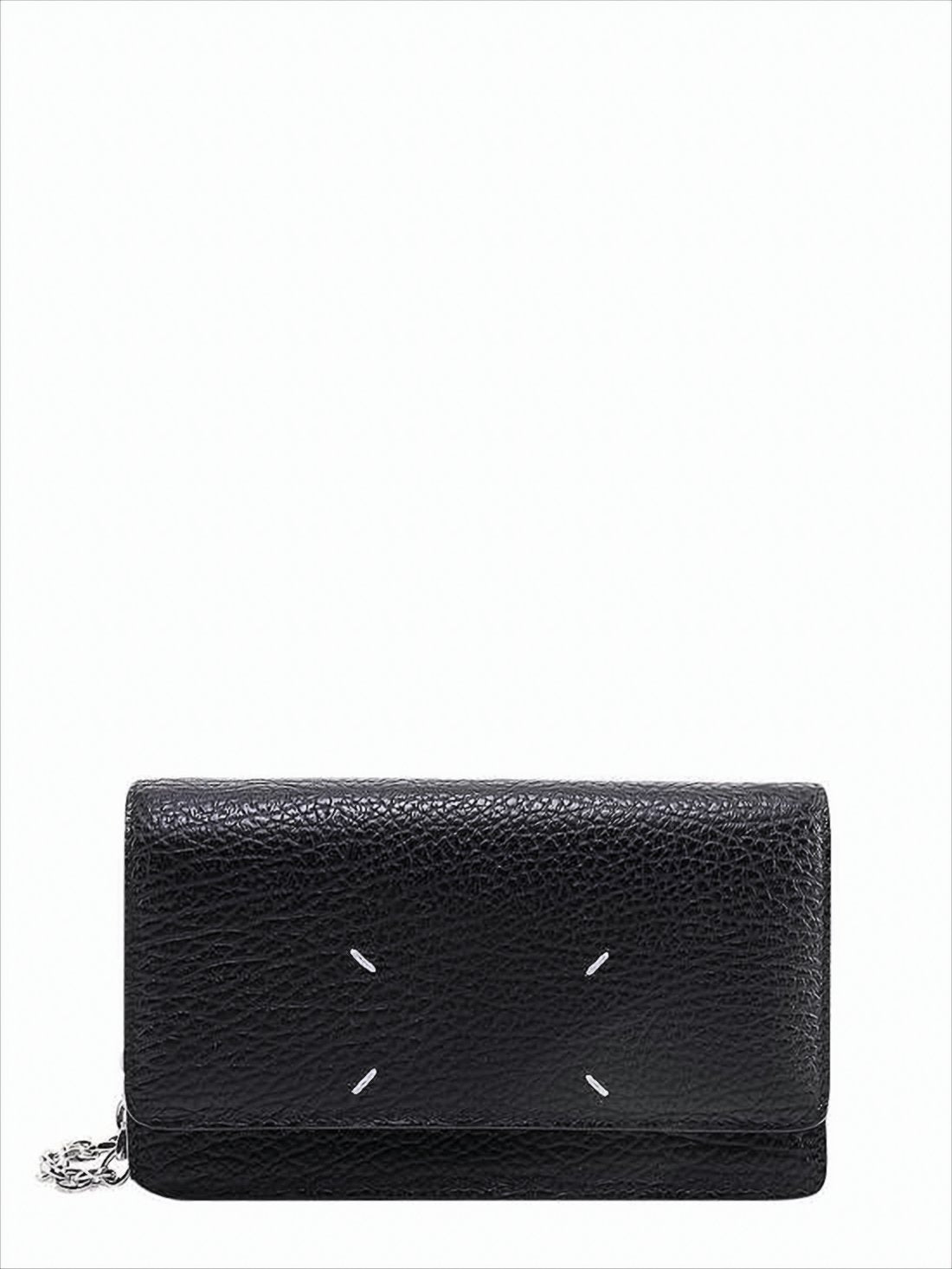 Textured Leather Rectangular Crossbody Bag