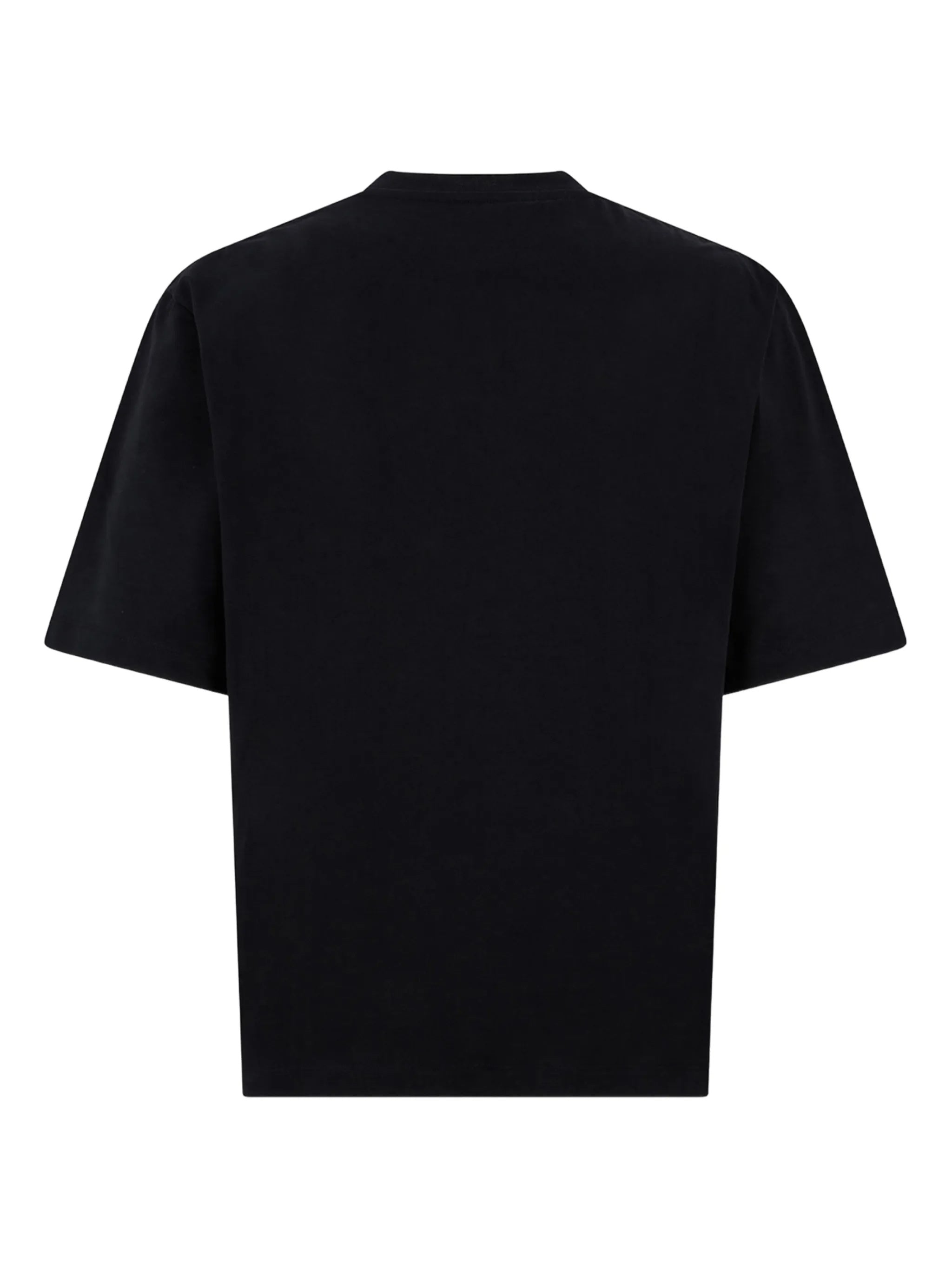 Black Short-Sleeve Embroidered Logo T-Shirt
