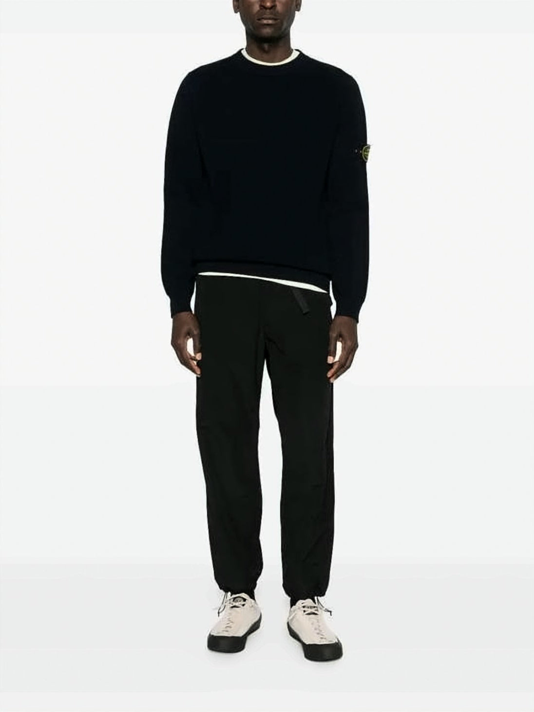 Crewneck Sweatshirt with Distinctive Patch Logo