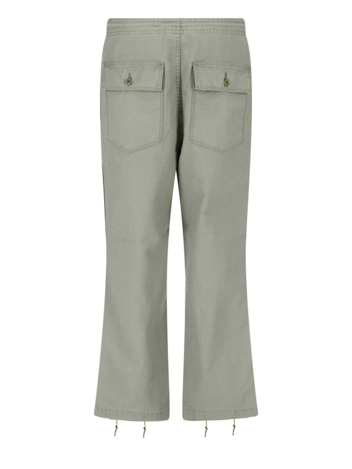 Green String Fatigue Straight Cotton Trousers