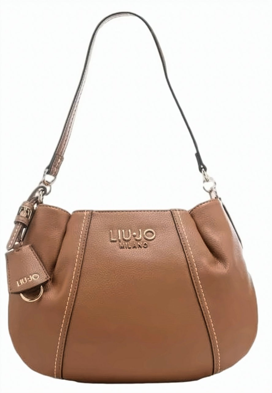 Beige Logo Shoulder Bag
