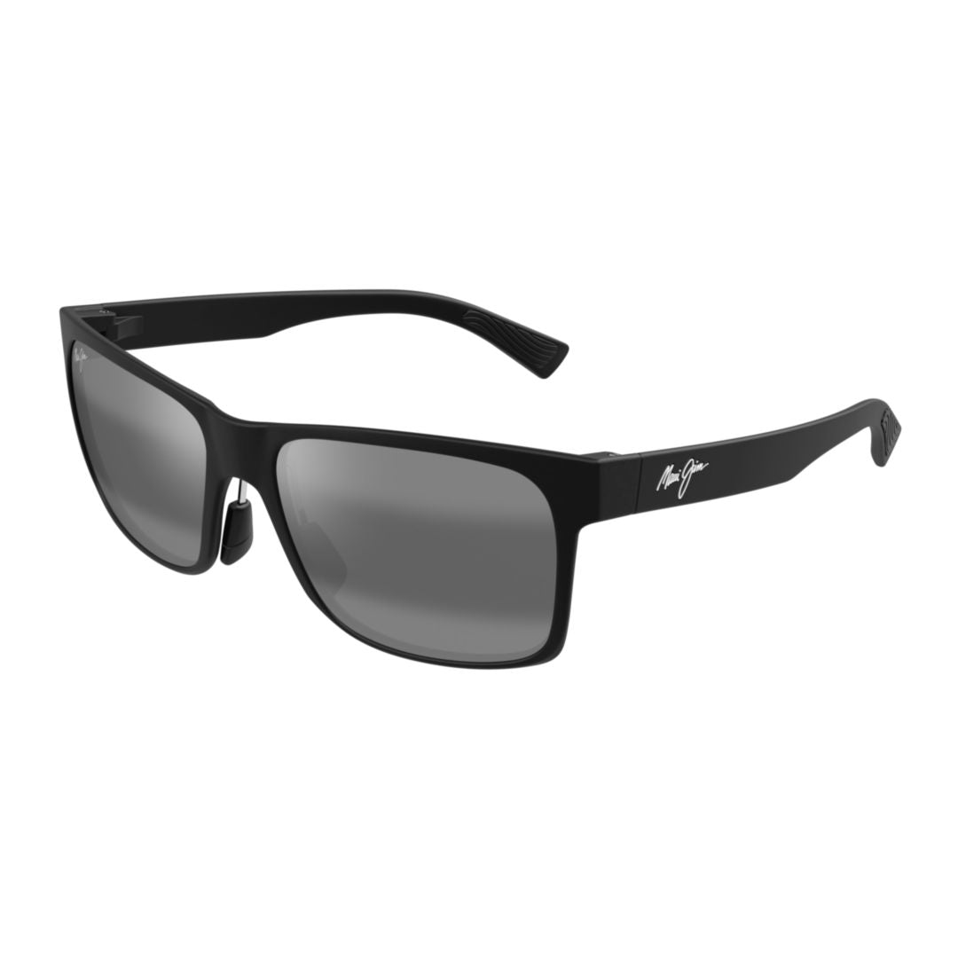 Hoopili Rectangular Frame Sunglasses in Matte Black Finish