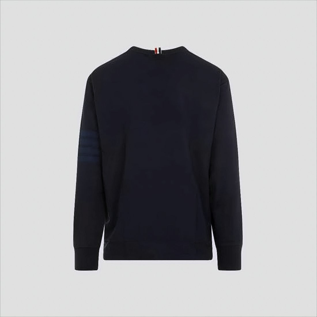 Black Long-Sleeve T-Shirt with Subtle Stripe Detail