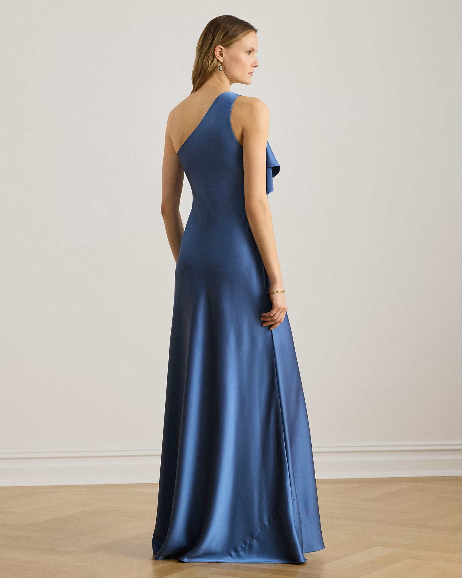 Blue Elzira Recycled Sleeveless Evening Gown