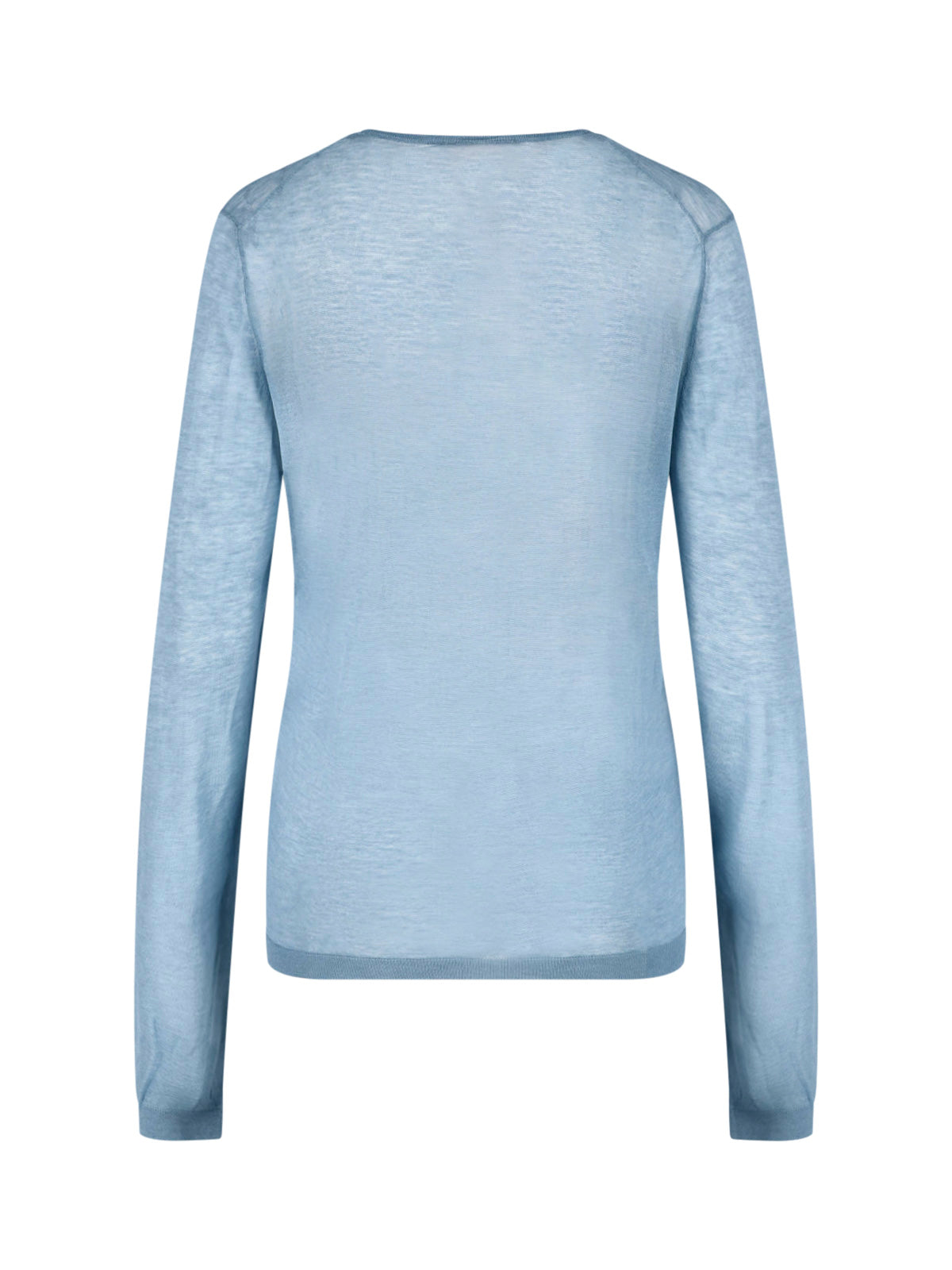 Fine-Knit Sweater with Classic V-Neck
