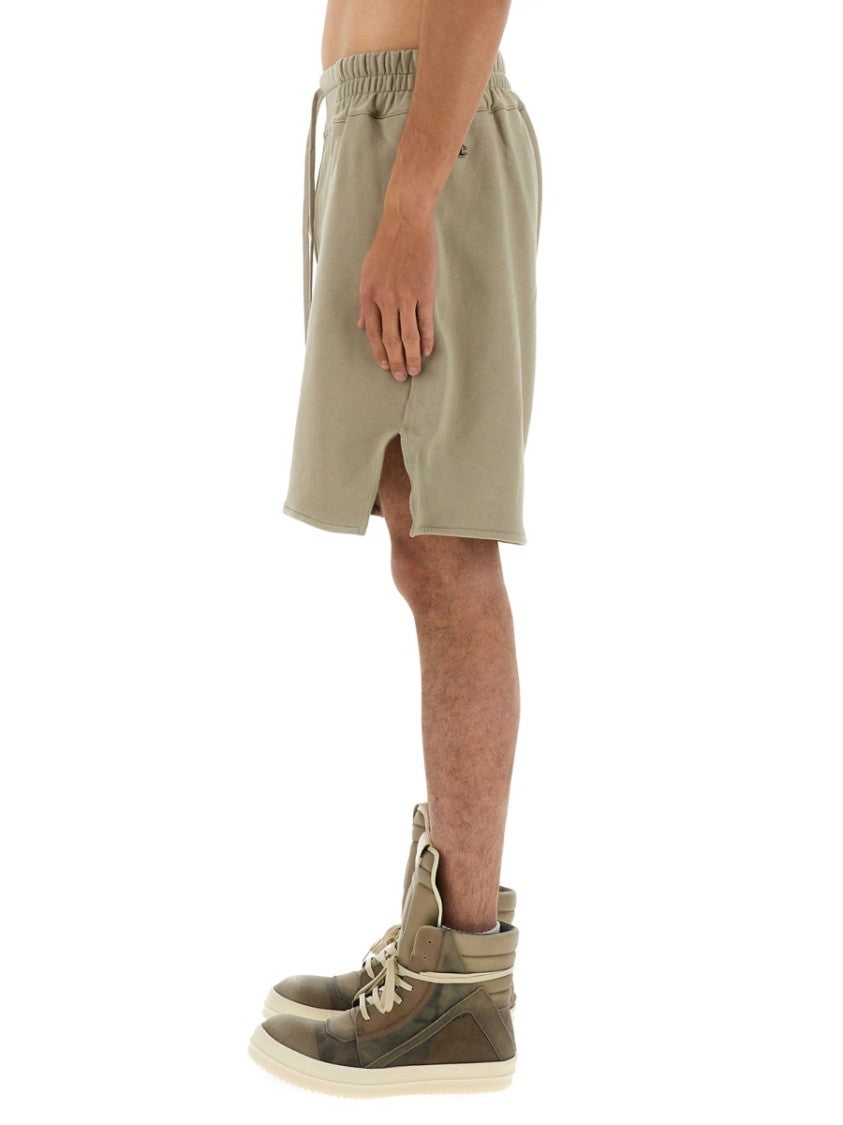 Relaxed Fit Cotton Shorts With Elastic Waistband