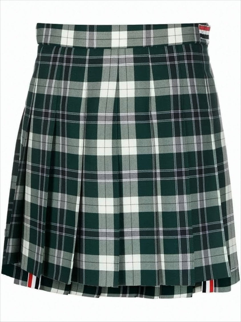 Pleated Mini Skirt with Classic Tartan Pattern