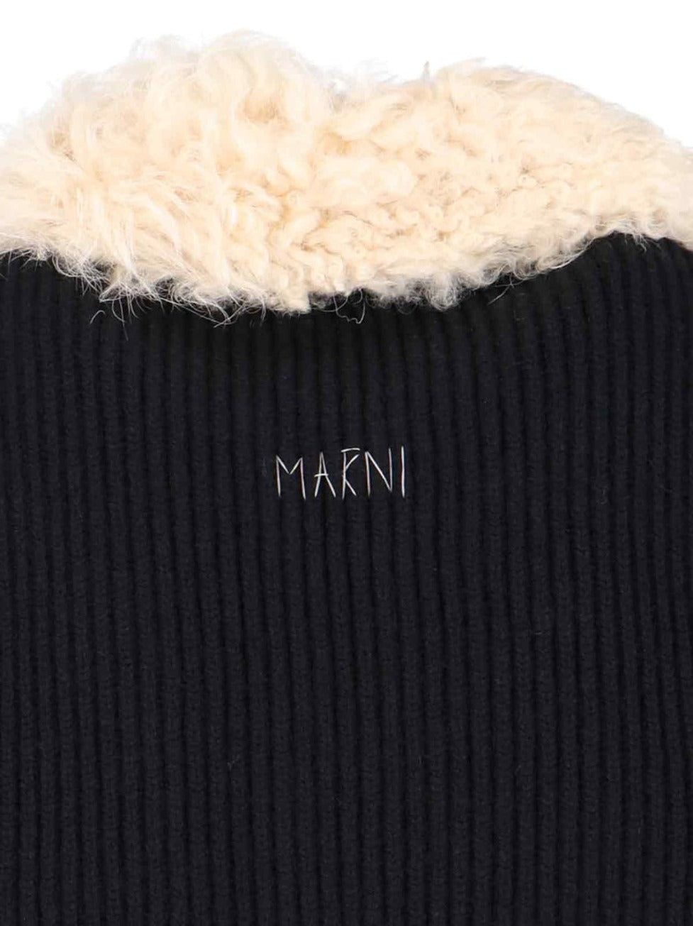 'Montone Collar' Cardigan – Black