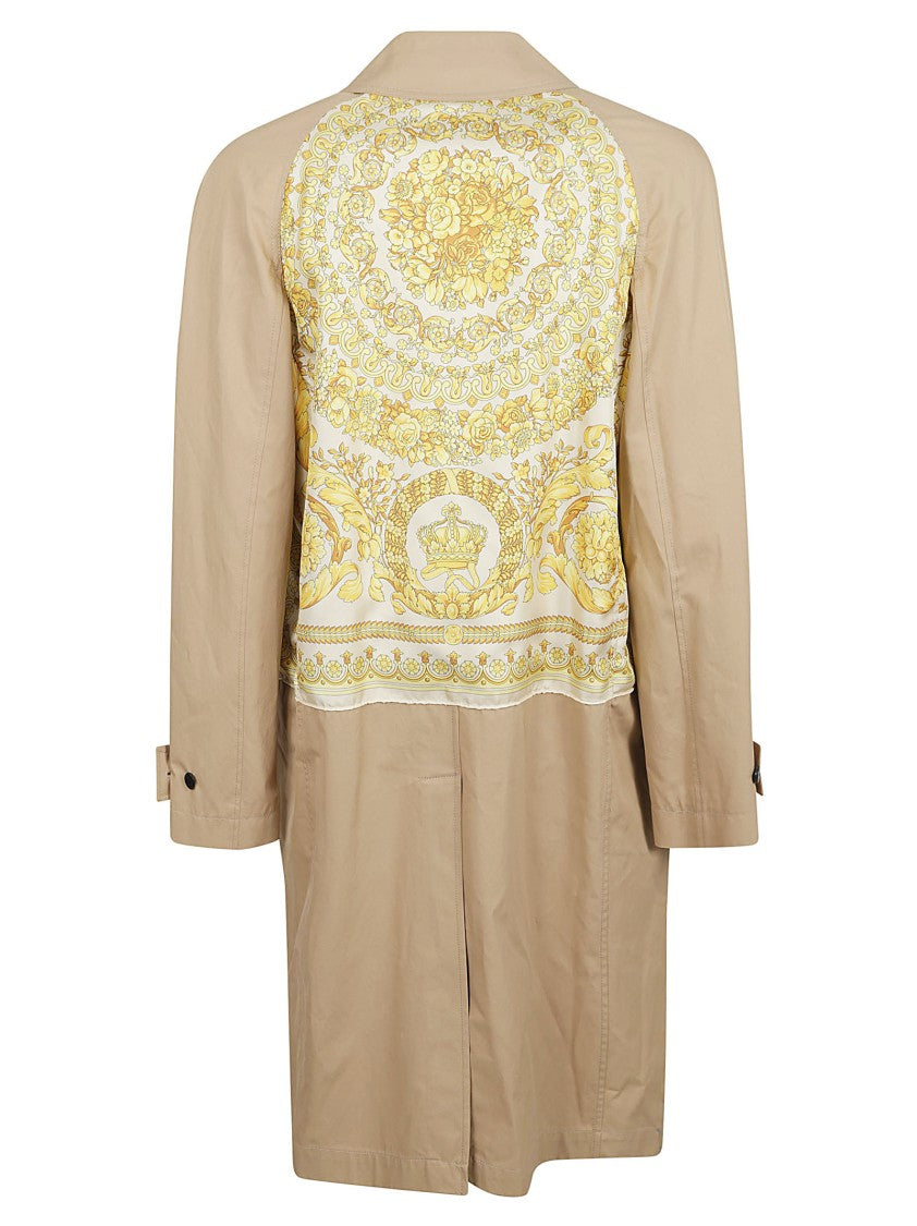 Classic Button-Down Coat With Intricate Pattern
