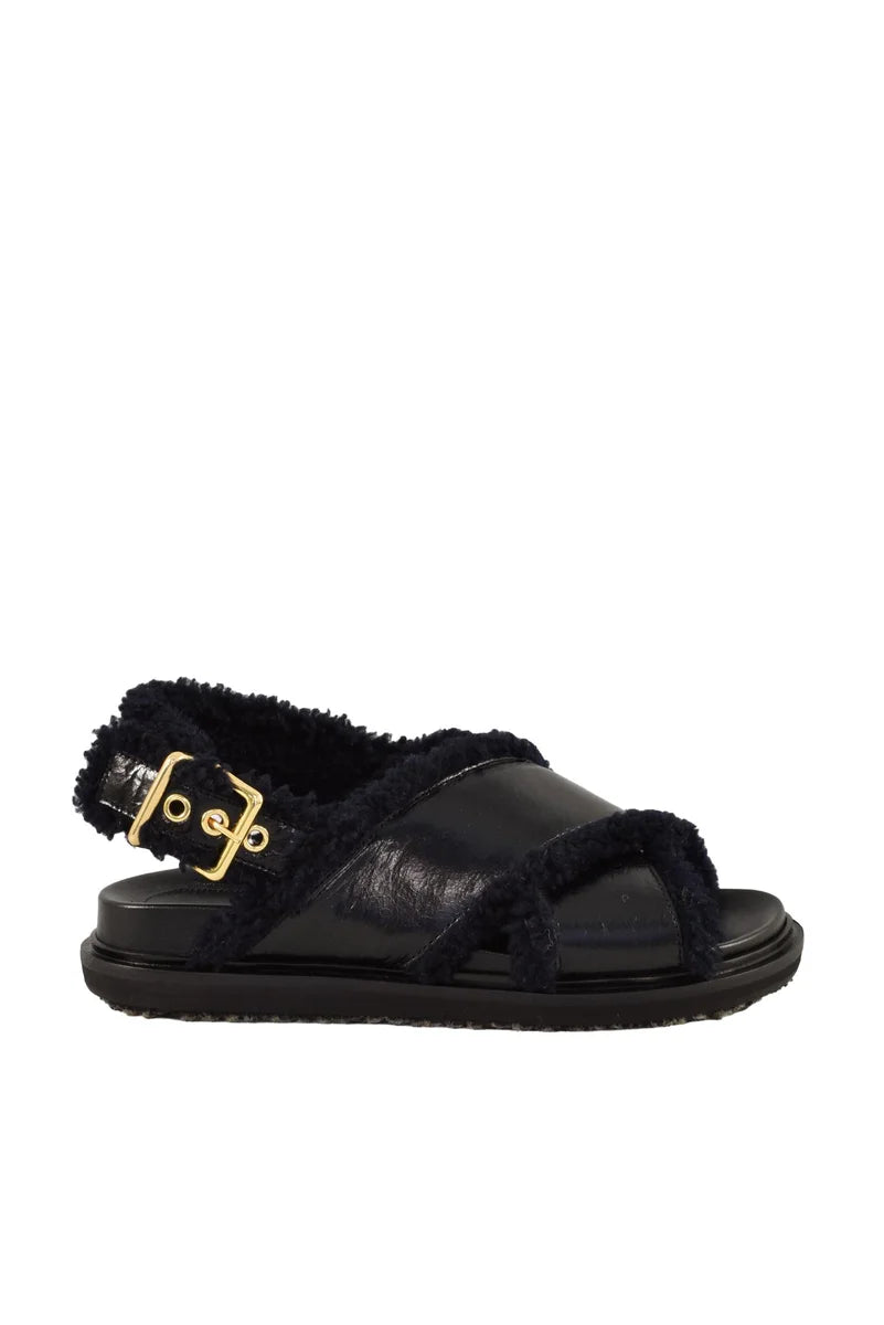 Low Sandal Leather - Black