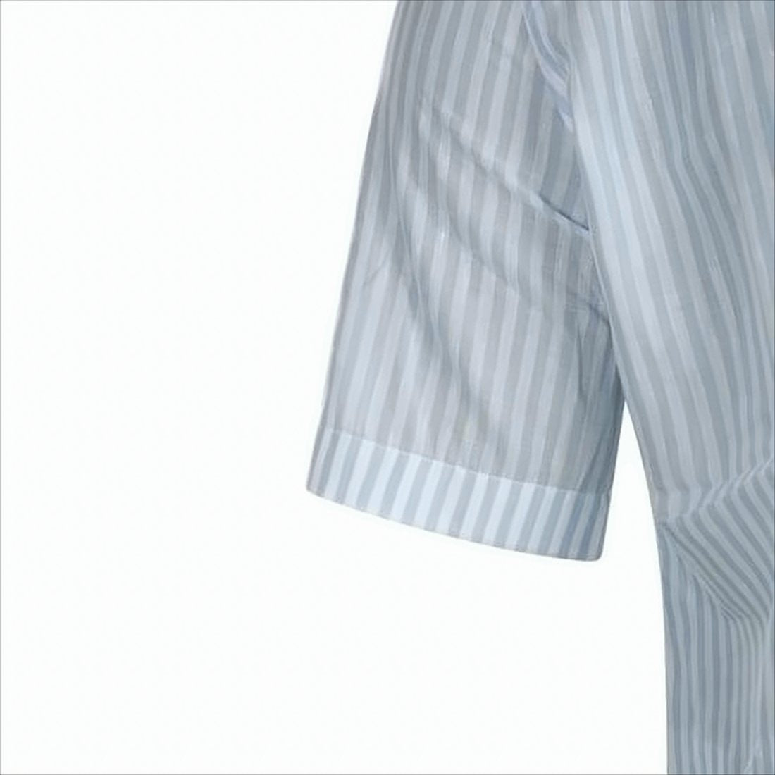 Vertical Striped Short-Sleeved Shirt