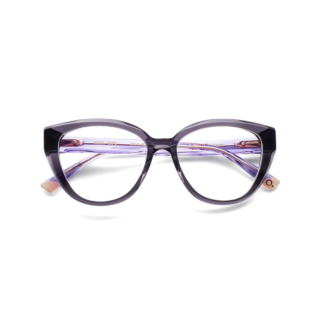 Ninfa Cat-Eye Sunglasses with Translucent Purple Acetate Frame