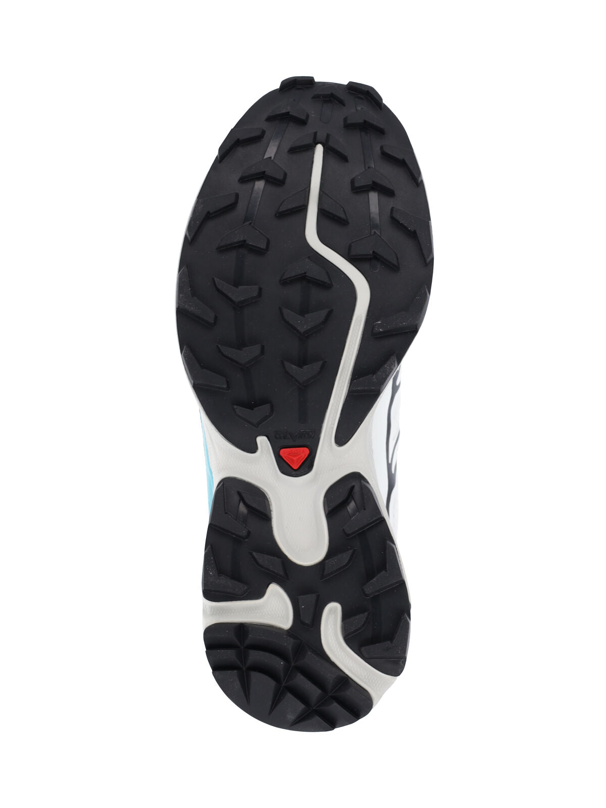 White Geometric Accent Streamlined Sneakers