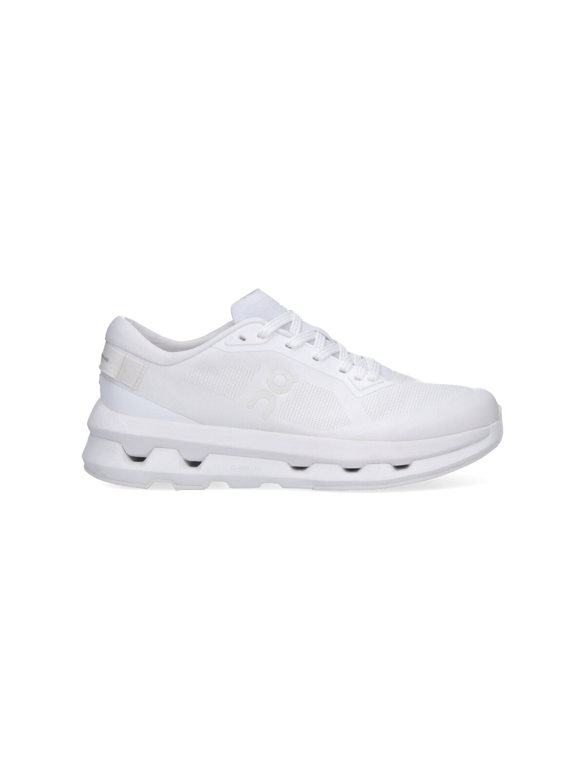 White Cloudzone Segmented Sole Fabric Sneakers