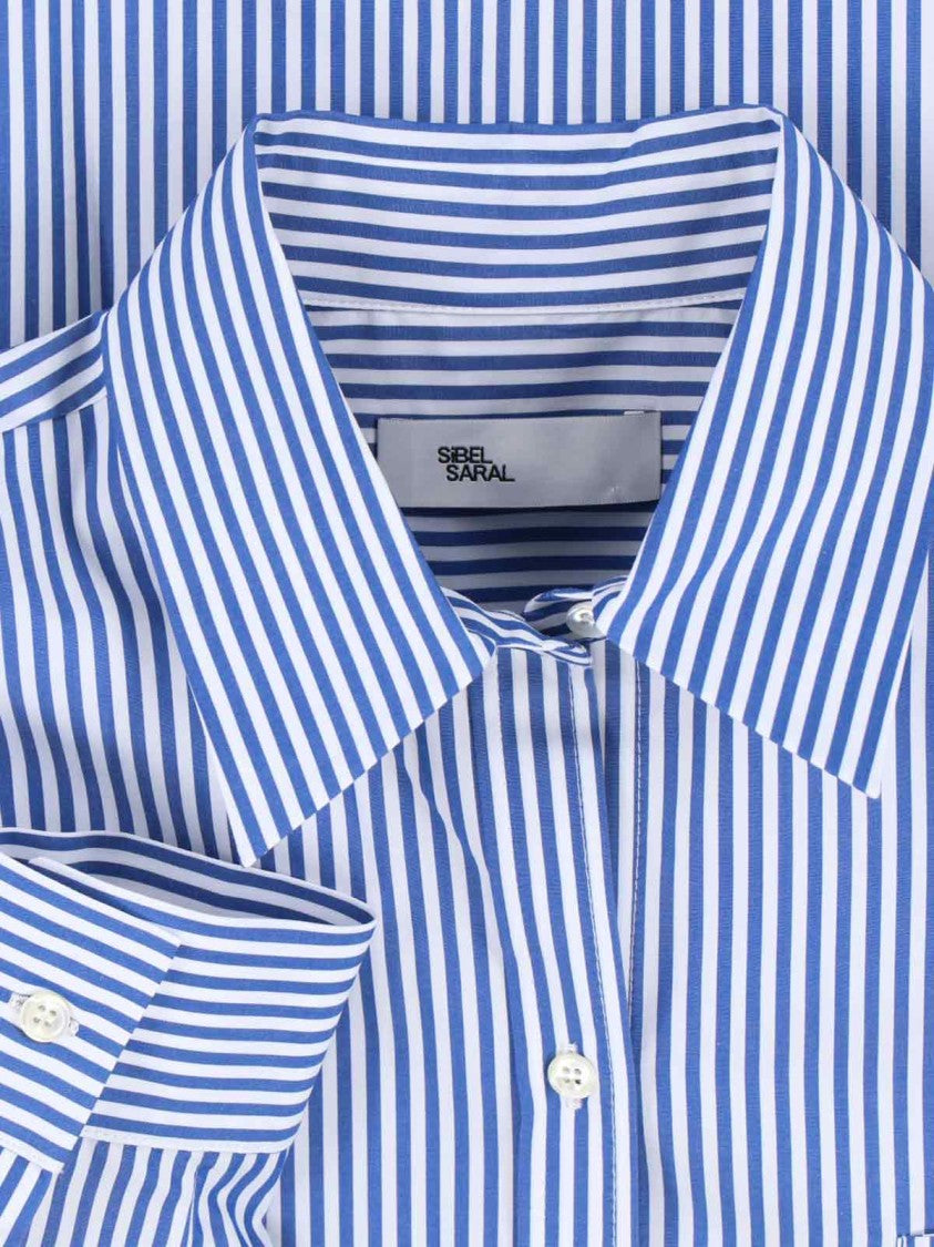 Striped Cotton Shirt – Blue