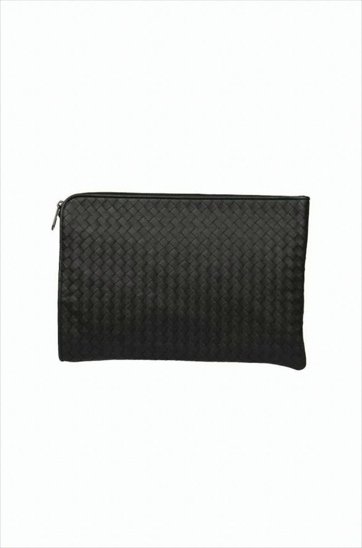Rectangular Woven Texture Clutch