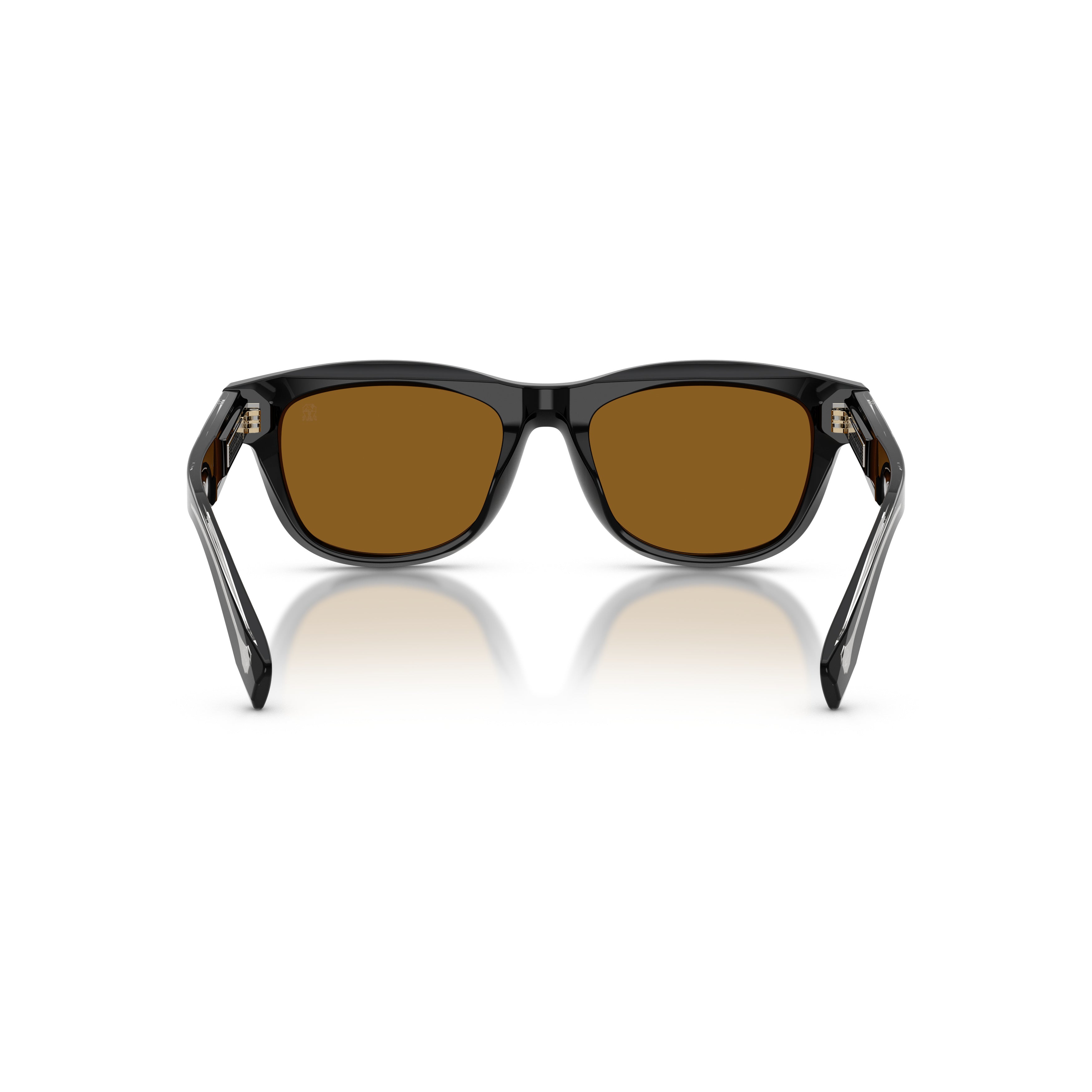 0bc3016s Rectangular Frame Sunglasses in Glossy Black Acetate