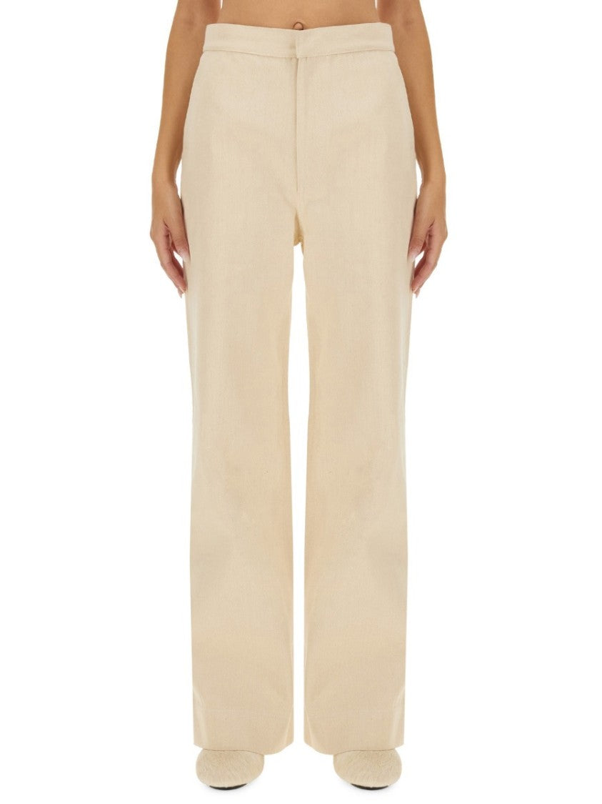 Regular-Fit Flared Pants With Classic Pockets