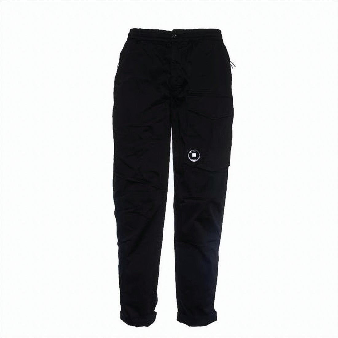 Straight Fit Black Pants with Cargo Pocket