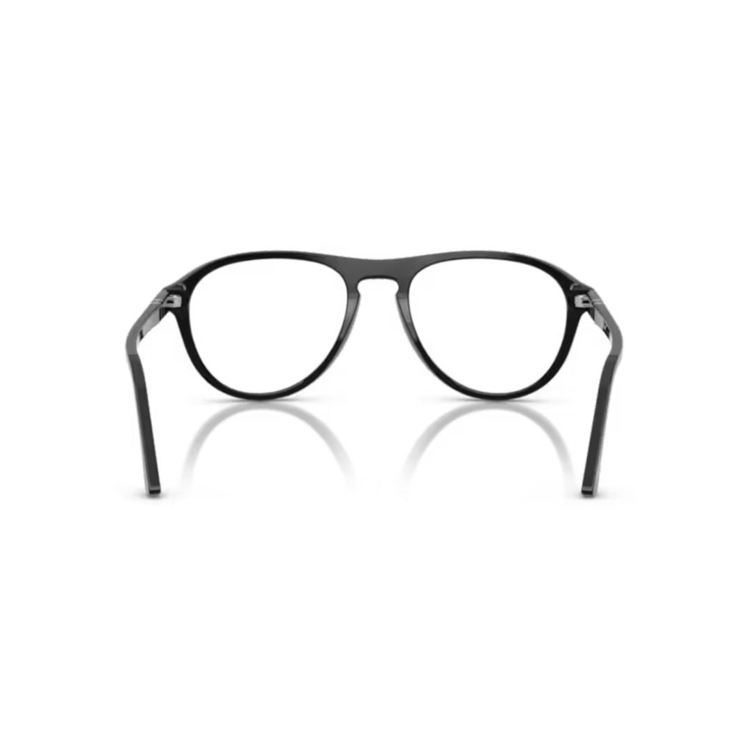 0po3371v Classic Round Frame Eyeglasses with Keyhole Bridge