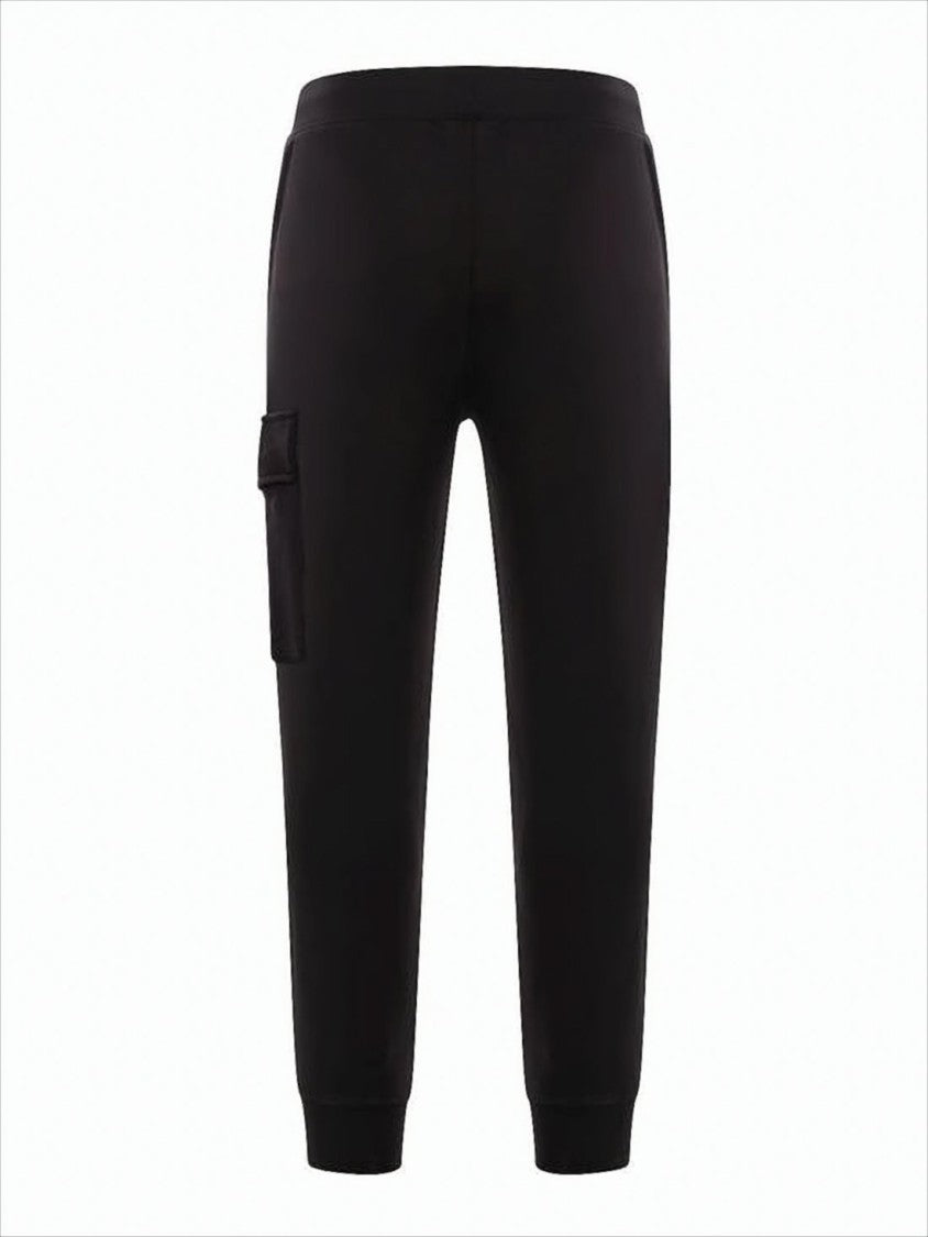 Tapered Black Jogger Pants with Cargo Pocket Detail