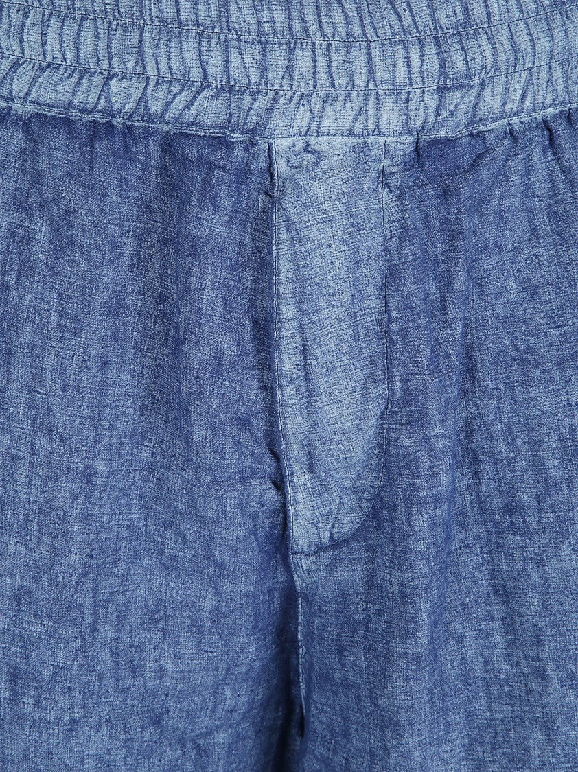 Relaxed-Fit Linen Shorts With Rolled Hem