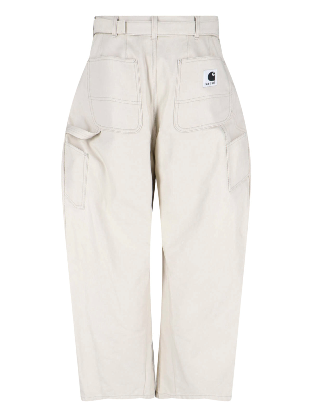 Duck Pants With Curved Wide Leg Design