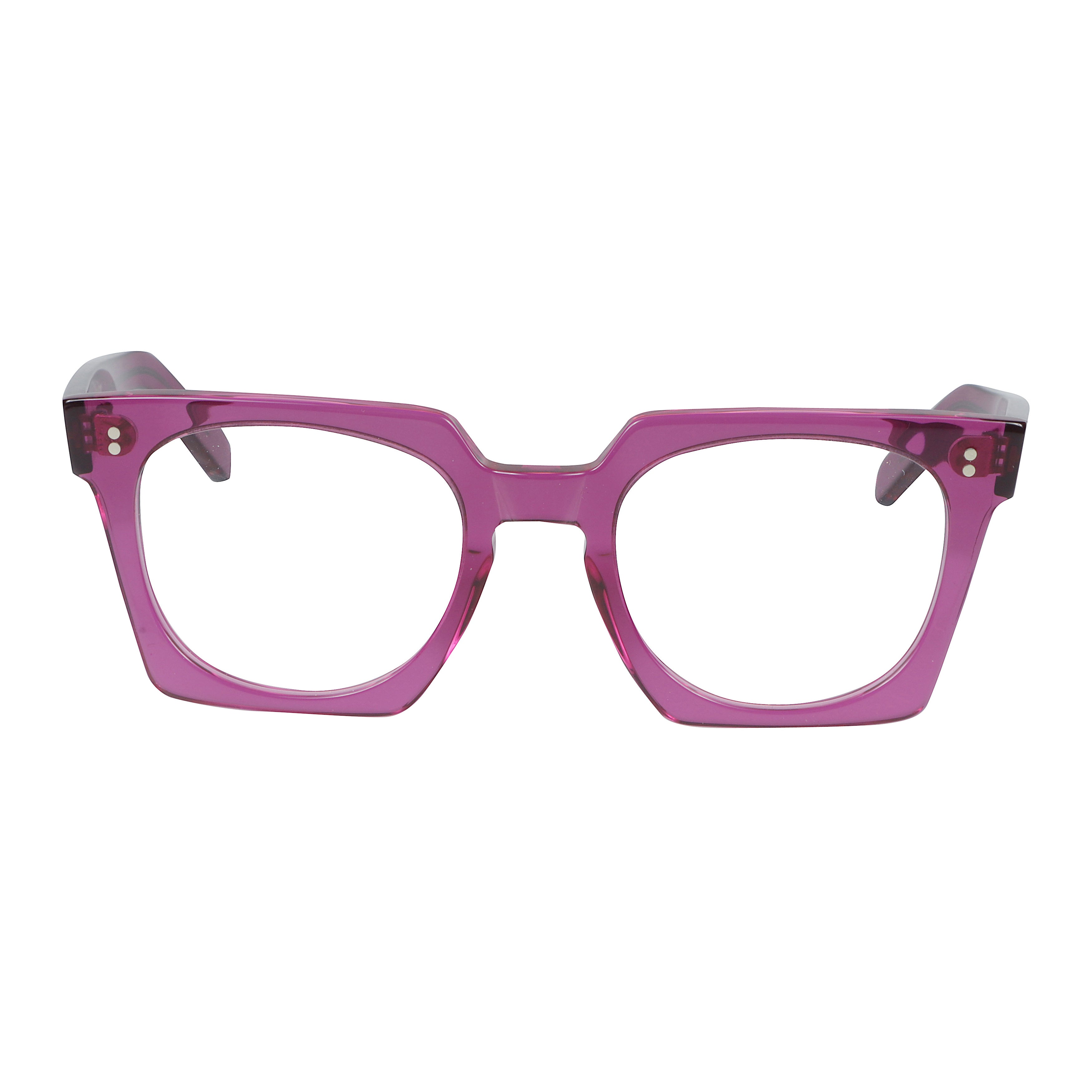 Maya Oversized Square Frame Sunglasses with Translucent Purple Finish
