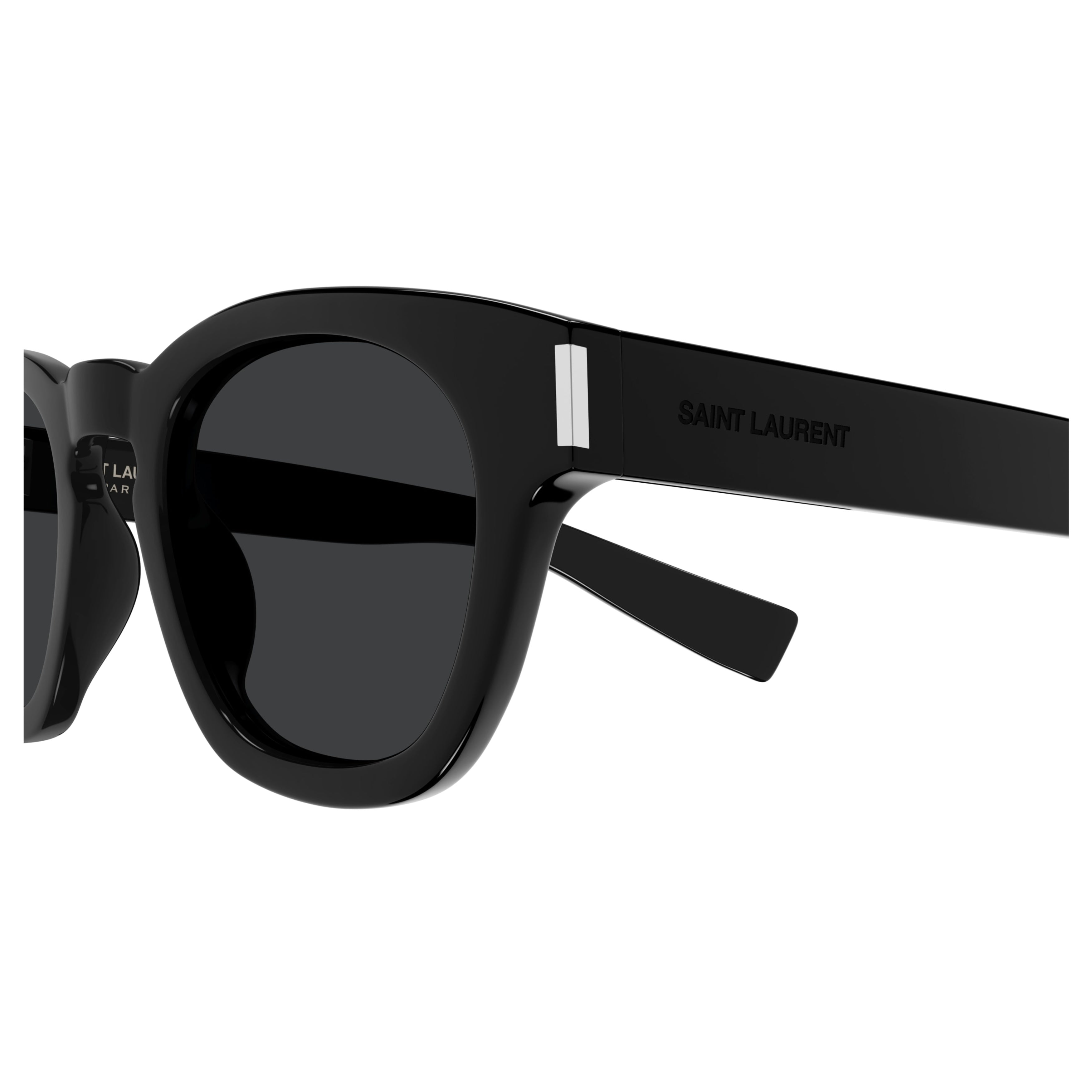 Sl 746 Bold Rectangular Black Acetate Sunglasses